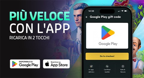 piu veloce con l'app, ricarica in 2 tocchi
