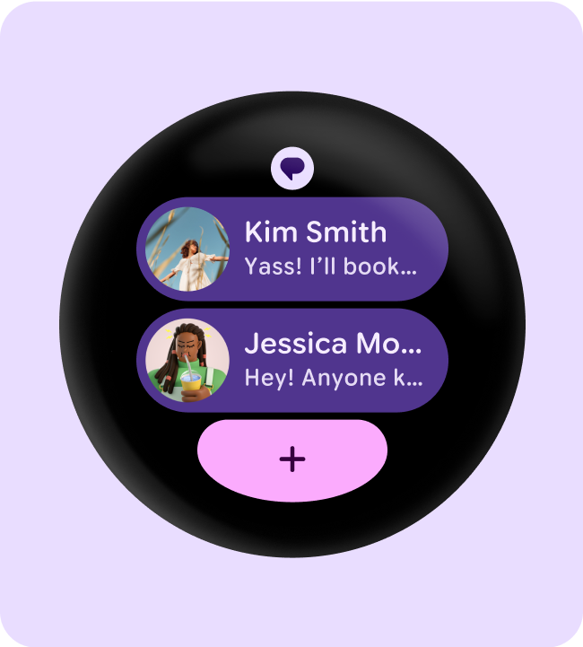 タイトルとボタンの間に 2 つのメッセージが表示される