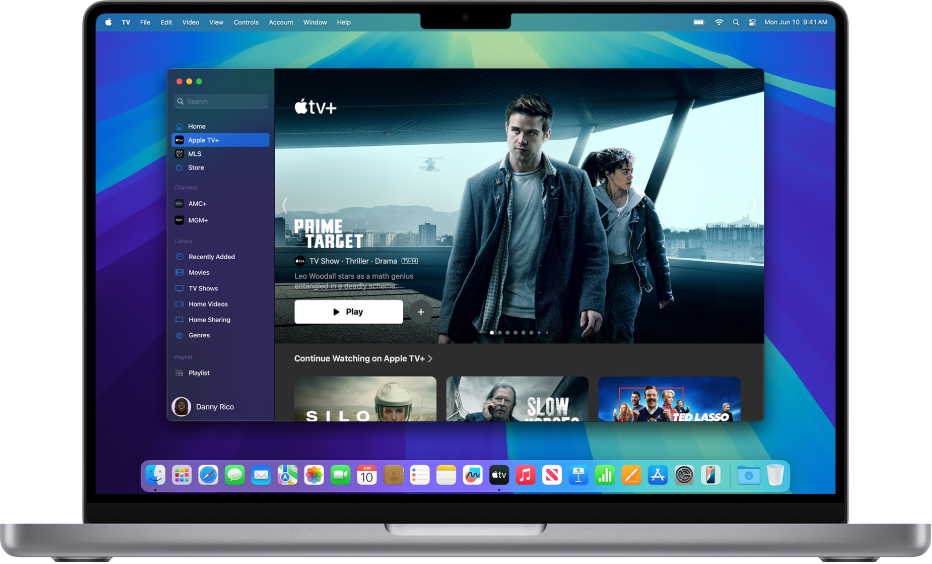 La fenêtre de lʼapp Apple TV affichant Apple TV+.
