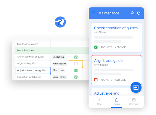 Ilustracja pracy w Workspace – szukanie pliku na Dysku Google