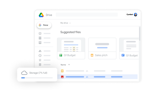 Zoeken naar een document in Google Workspace Drive