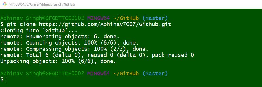cloning a repository