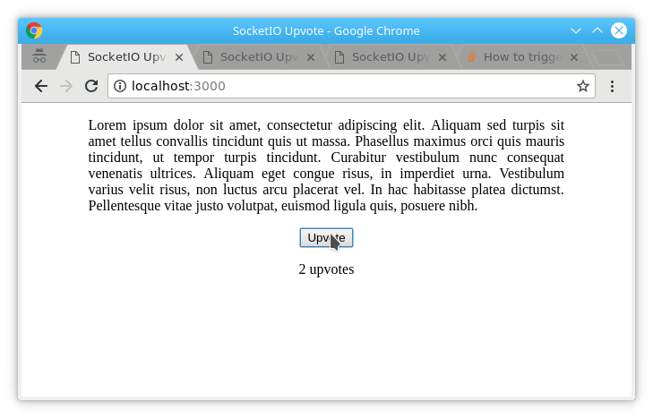 Browser output