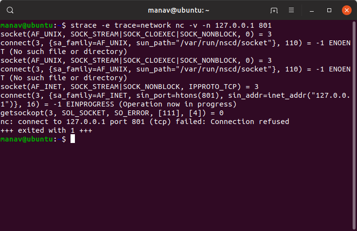 To trace network related system calls