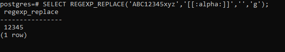 PostgreSQL REGEXP_REPLACE Function Example
