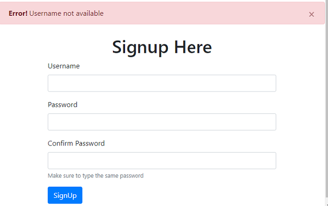 user table