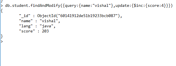 value before query