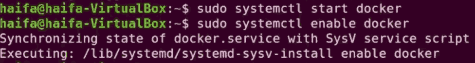 Start docker