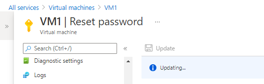 Update the Password