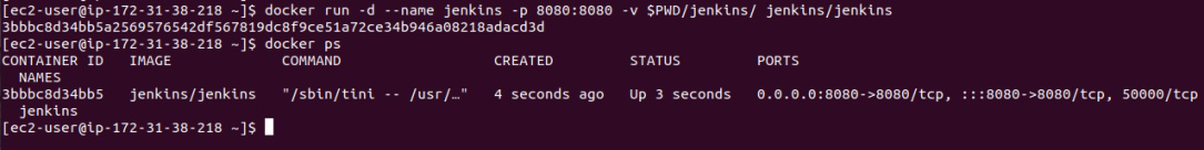 Creating docker container with jenkins