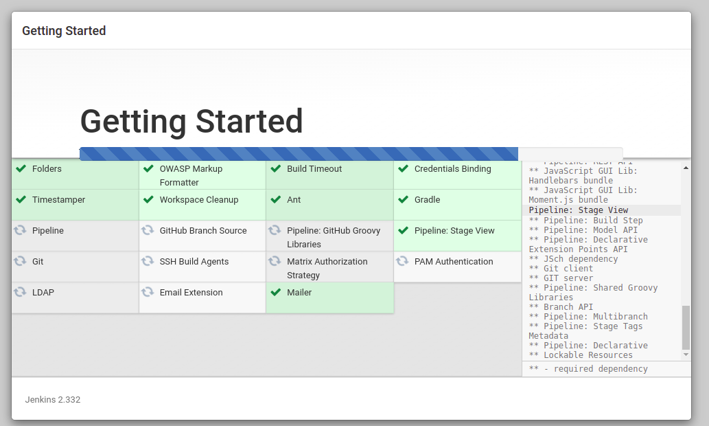 Installing suggested plugins