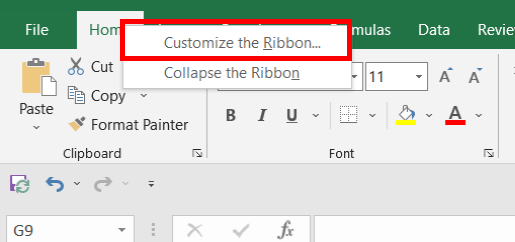Customizing-the-ribbon