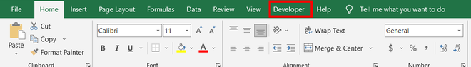 Visible-developer-tab