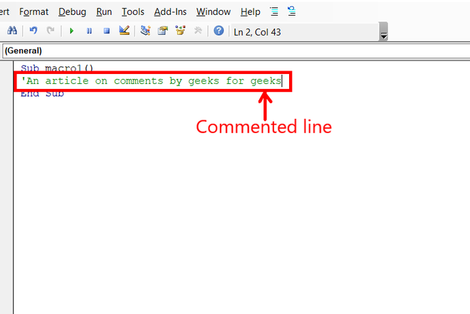 Commenting-on-written-line