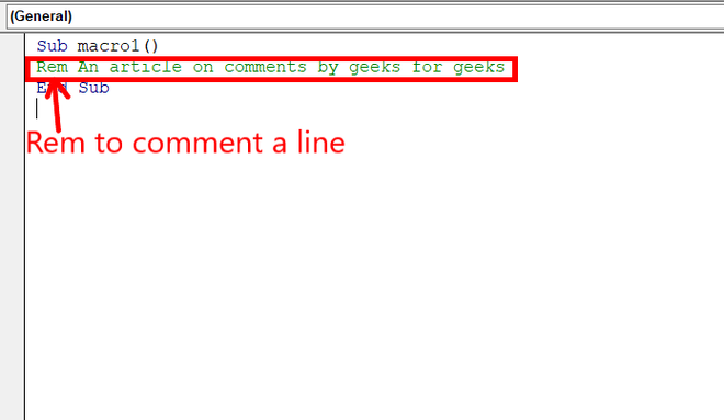 Commenting-a-line