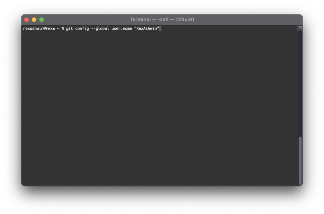setting git username