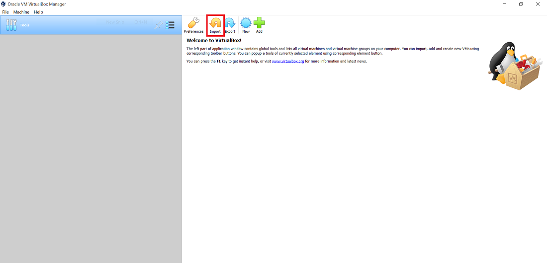 Importing-virtualbox