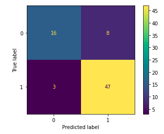Confusion matrix for the validation data