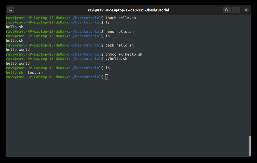  running-bash-script