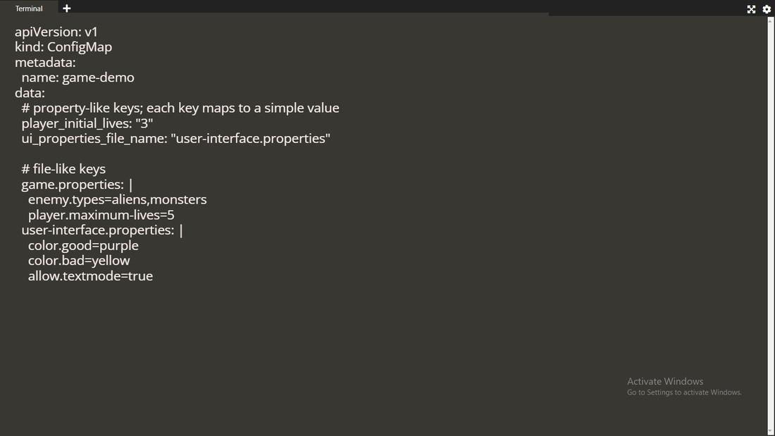 configmap object