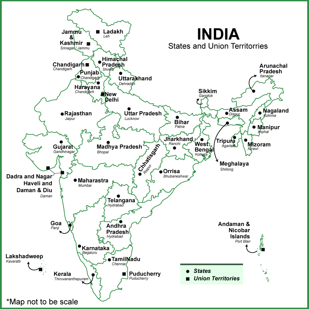 States and Union Territories of India