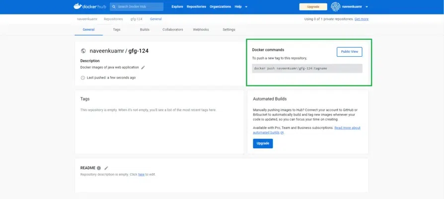 pushing docker images