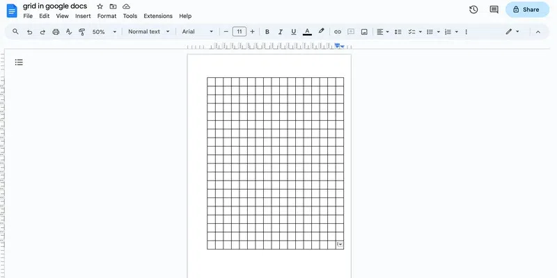 Grid Created