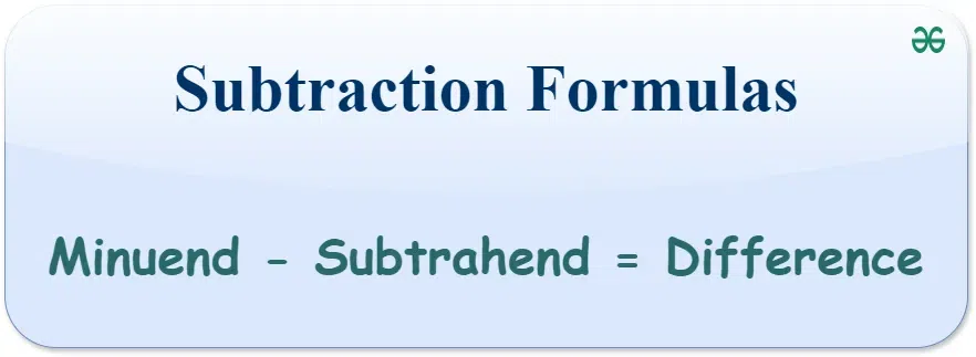 Subtraction-Formula