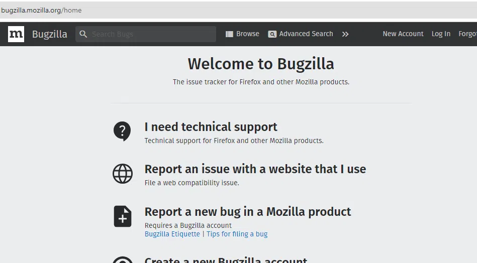 Bugzilla-offiicial-Page