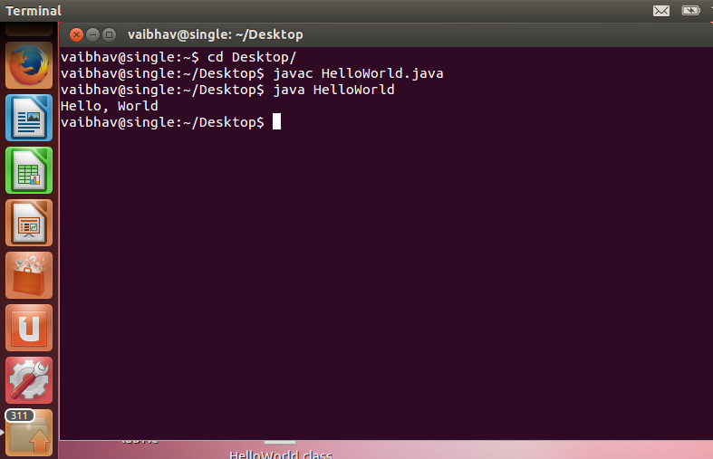 Hello-World-Linux-Output