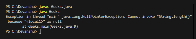 ExceptionOutput
