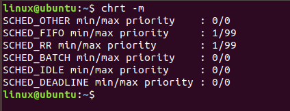 To see the maximum and minimum valid priorities