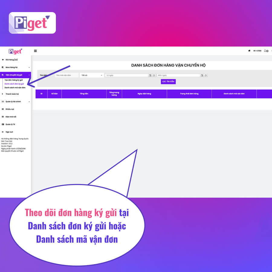 Theo dõi đơn hàng trên LCPAY