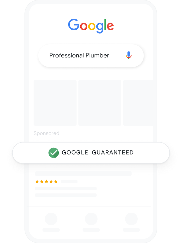 A close up of a Google Guaranteed badge.